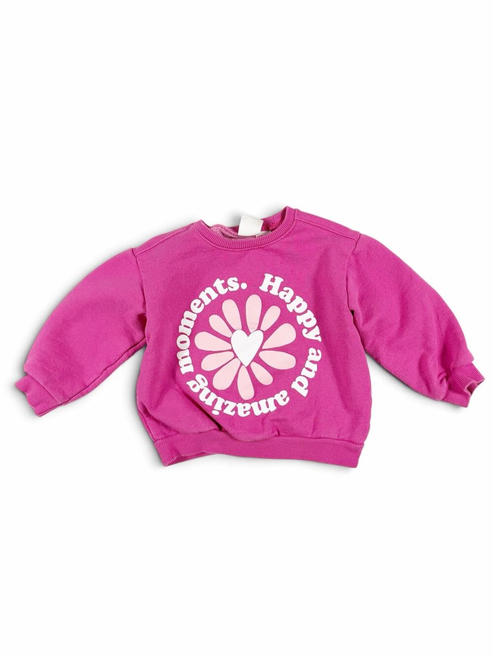 Zara Happy and Amazing Moments Floral Sweatshirt Pink 3-4 Years